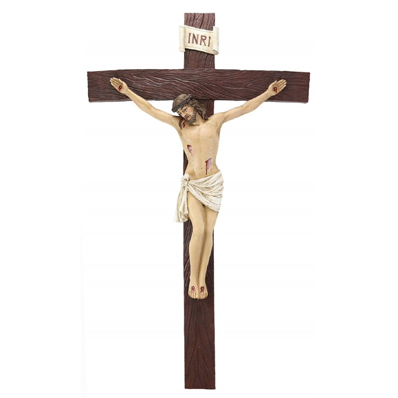 World Menagerie High Inri Jesus Christ Crucified on the Cross Wall Décor Wayfair